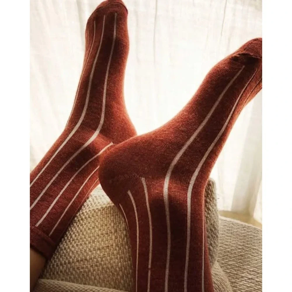 Nui Organics Nature Socks Rust 7/9y
